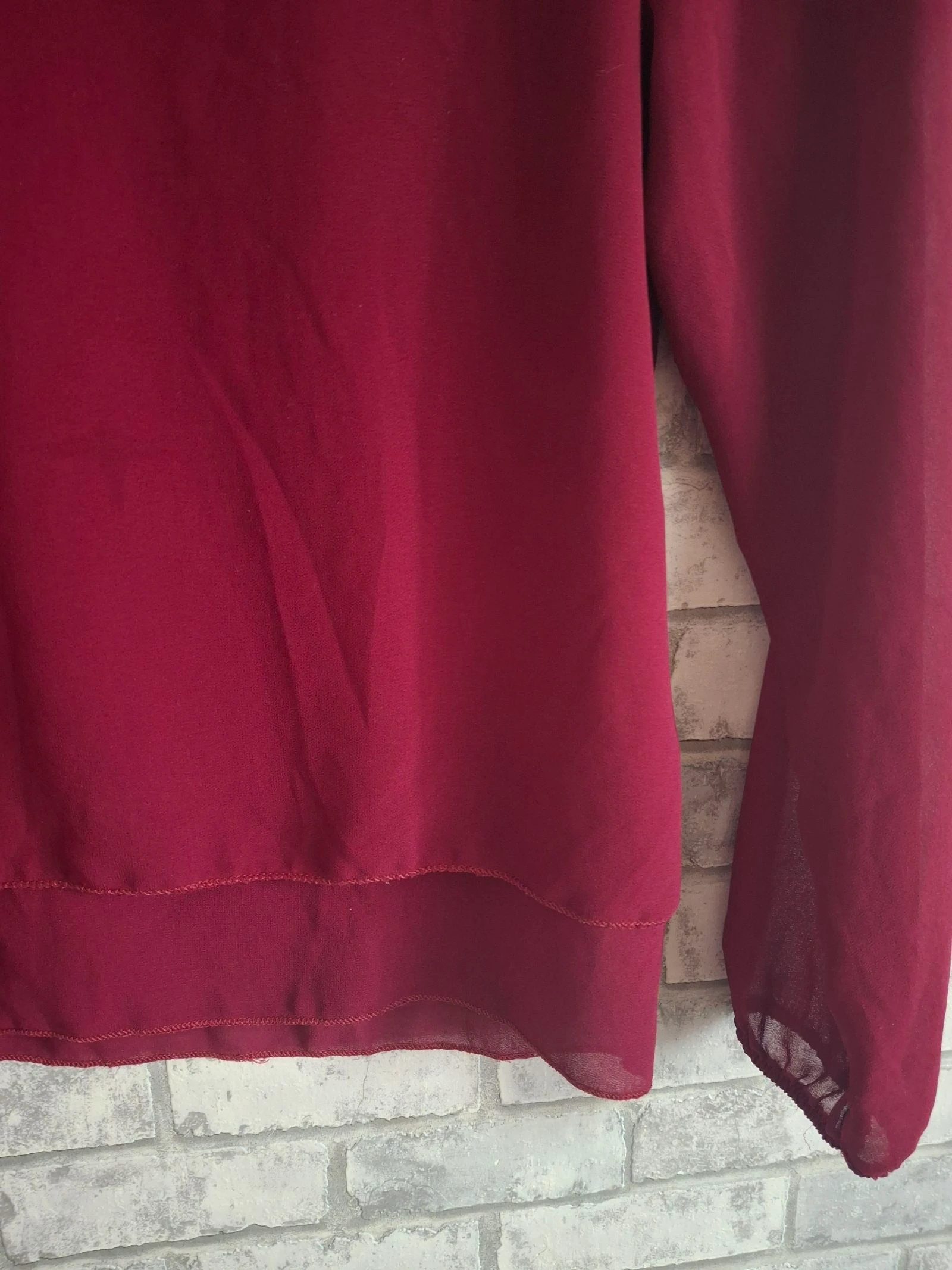 Elegante blusa bordô leve tamanho 12 anos – photo 5